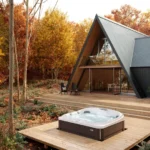 jacuzzi hot tub installation semi-recessed