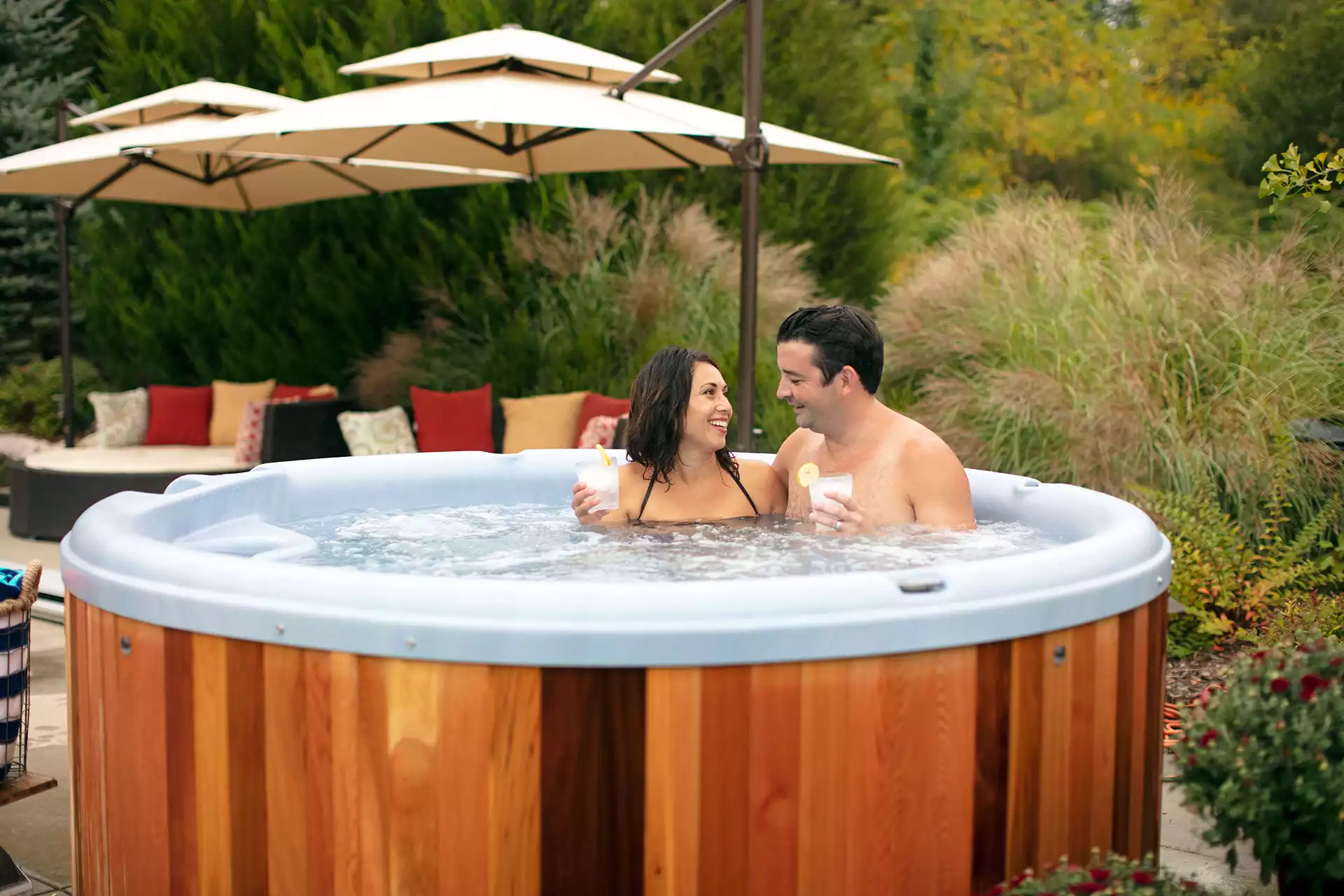 10 Life-Changing Hot Tub Soak Benefits (And Why You Need One Today) - Hot Tub Central NJ Uncategorized Couple relaxing in the hot tub